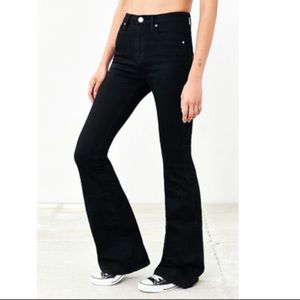 BDG Morrison high rise flare black denim pants 31